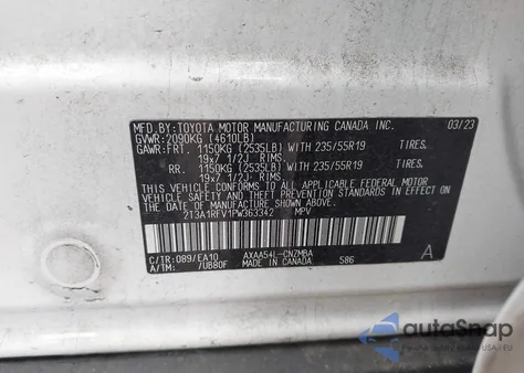 2023 Toyota Rav4 Xle Premium from USA, damaged, VIN 2T3A1RFV1PW363342